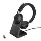 Jabra Evolve2 65 UC Stereo Headset with Charging Stand, Black