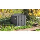 Keter Darwin Grey Double Door Outdoor Apex Garden Storage Shed - 6 x 8ft