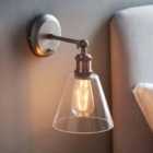 Ensora Lighting Mateo Wall Light Glass/Copper