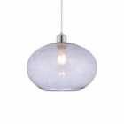 Ensora Lighting Kail Easy fit Glass Lampshade Grey