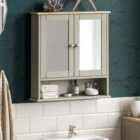 Bath Vida Priano 2 Door Mirrored Wall Cabinet With Shelf - Grey