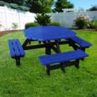 NBB Recycled Plastic Octagonal 200cm Picnic Table - Blue