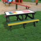 NBB Map Activity Top Recycled Plastic Table with Benches - Multi-Coloured