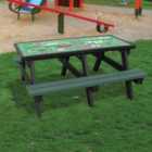 NBB Green Cross Code Activity Top Recycled Plastic Table with Benches - Green