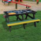 NBB Solar System Activity Top Recycled Plastic Table with Benches - Multi-Coloured