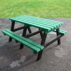 NBB Junior Small 120cm Recycled Plastic Picnic Table - Green