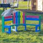 NBB Children's Recycled Plastic Buddy Bench - Multi-Coloured