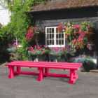 NBB Recycled Plastic Backless 200cm Bench - Cranberry Red
