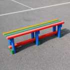 NBB Recycled Plastic Backless 150cm Bench - Multi-Coloured