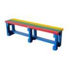 NBB Recycled Plastic Backless 120cm Bench - Multi-Coloured