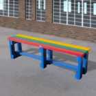 NBB Junior Recycled Plastic 150cm Backless Bench - Muti-Coloured