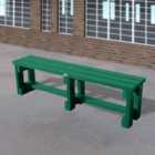 NBB Junior Recycled Plastic 150cm Backless Bench - Green