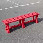 NBB Recycled Plastic Backless 150cm Bench - Cranberry Red
