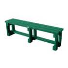 NBB Recycled Plastic Backless 120cm Bench - Green
