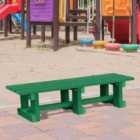 NBB Junior Recycled Plastic 120cm Backless Bench - Green