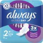 Always Ultra Day Sanitary Towels with Wings Size 2 Long 11 Pack