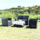 Royalcraft Faro 4 Seater Black Conversation Lounge Set