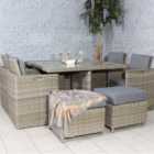 Royalcraft Wentworth Rattan 8 Seater Cube Lounge Dining Set