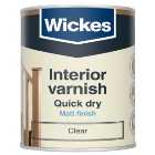 Wickes Quick Dry Interior Varnish - Clear Matt - 750ml