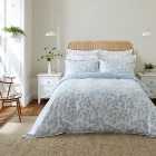 Dorma Daylesford Blue 100% Cotton Duvet Cover and Pillowcase Set