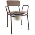 Aidapt Kent Stacking Commode Chair - Brown