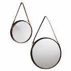 Crossland Grove Regents Set Of 2 Scatter Mirrors Bronze - 400 & 300mm