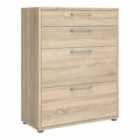 Prima Office Storage With 2 Drawers And 2 File Drawers In Oak Effect