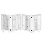 Pawhut 4 Panel Freestanding Pet Safety Barrier 4 Pannel - White