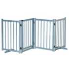 Pawhut Freestanding Pet Gate For Doorways/Stairs - Blue And Grey