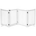 Pawhut Freestanding Pet Gate For Doorways/Stairs - White