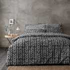 Anthony Repeat Black 100% Cotton Duvet Cover and Pillowcase Set