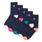 M&S 5pk Sumptuously Soft Ankle High Socks Size 3-5 5prs