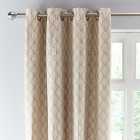 Connor Tree Warm Sand Eyelet Curtains