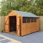 Forest Garden Shiplap Dip Treated 10X8 Apex Shed - Double Door