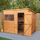 Forest Garden Shiplap Dip Treated 8X6 Pent Shed