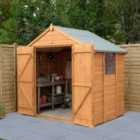 Forest Garden Shiplap Dip Treated 7X5 Apex Shed - Double Door