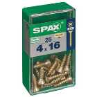 Spax Pz Countersunk Zinc Yellow Screws - 4 X 16mm Pack Of 25