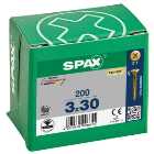 Spax Pz Countersunk Yellox Screws - 3x30mm Pack Of 200