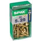 Spax Pz Countersunk Zinc Yellow Screws - 5 X 25mm Pack Of 20