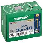 Spax Pz Countersunk Yellox Screws - 3.5x40mm Pack Of 200