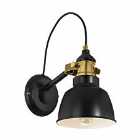 Eglo Vintage Style Black And Bronzed Steel Wall Lamp