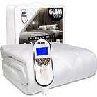 Glamhaus Single Size Electric Blanket White Diamond-quilted