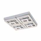 Eglo Chrome And Crystal Square Ceiling Light