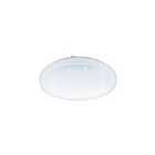 Eglo Round White Steel Wall Or Ceiling Light With Crystal Effect Round