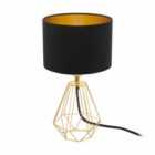 Eglo Metallic Brass And Black Table Lamp