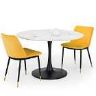 Julian Bowen Set Of 2 Delaunay Dining Chairs Mustard