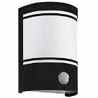 Eglo Curved Black Zinc-Plated Steel Exterior Wall Lamp