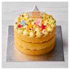 Golden Triple Layer Star Cake