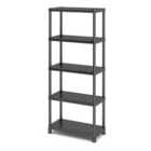 Black 5 shelf Plastic Shelving unit (H)1820mm (W)800mm