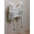 Nrs Healthcare Wall Mounted Shower Seat With Legs - White